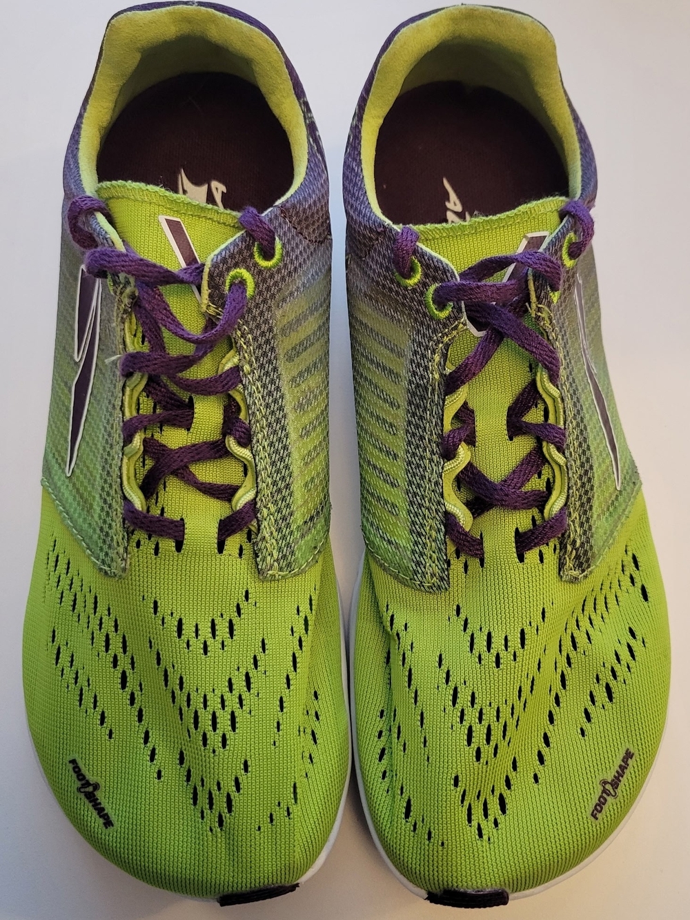 Altra Kids Green and Purple Lace-Up Sneakers